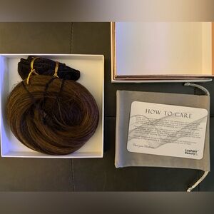 Lush Dark Brown Highlighted Hair Extension - Human Hair 20” 120 g